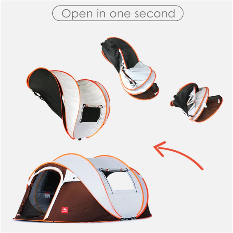Cheap Goat Tents Outdoor Camping Tent 190T Sunscreen Double Layers Automatic Thick Waterproof Detachable Multi  use 3 4 Person Hiking Tent   